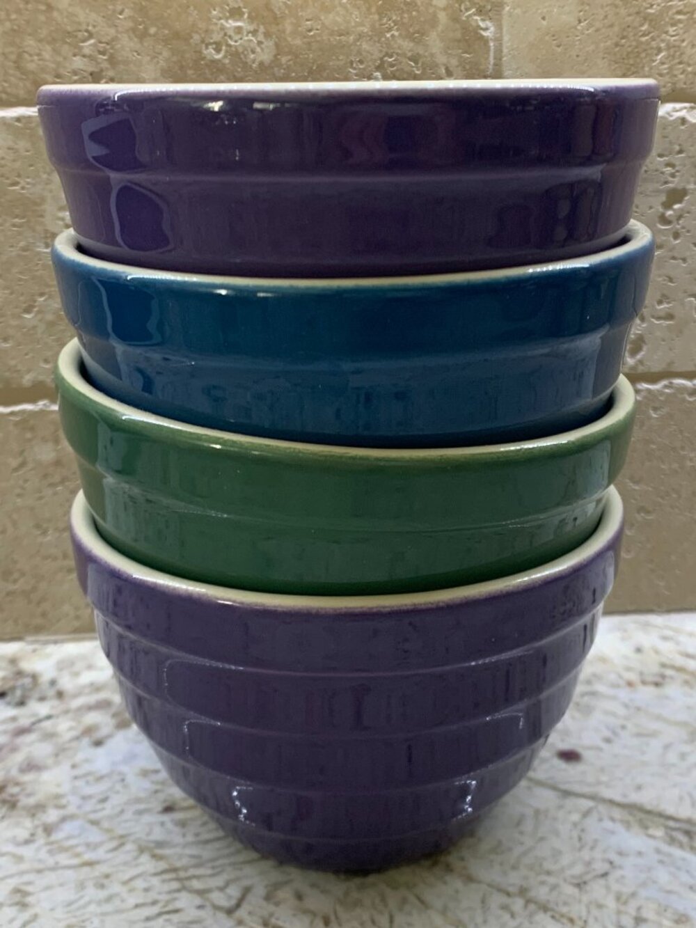 Crate&Barrel Beehive Bowls - set of 4